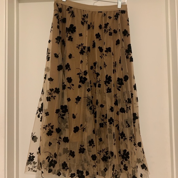 Chicwish Black and Carmel Tulle lined Skirt, XL, NWOT - Picture 1 of 10